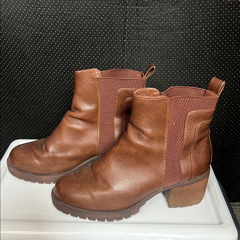 Brown Leather Ankle Boots